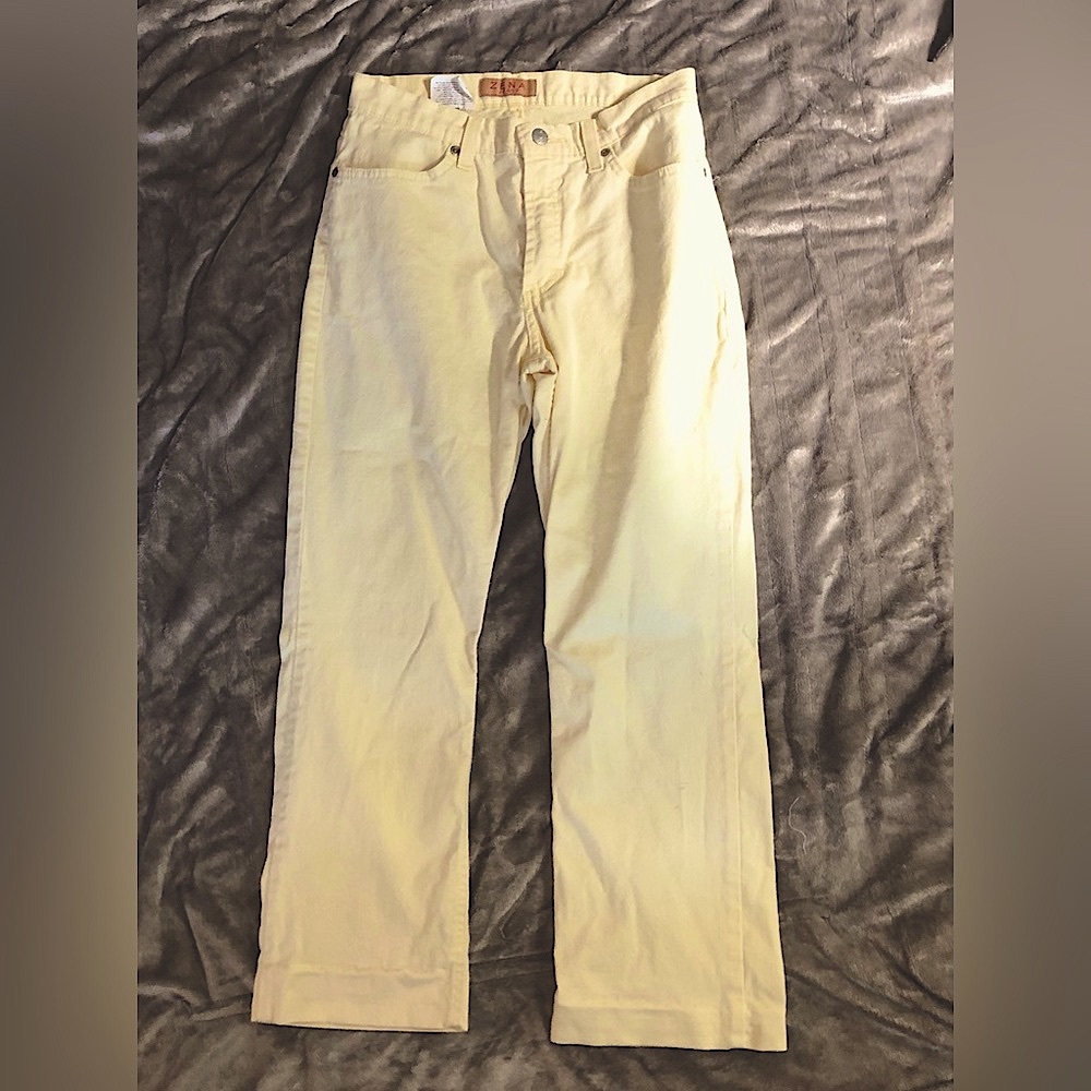 Vintage Pastel Yellow Denim Jeans, Zena Brand, Size 6